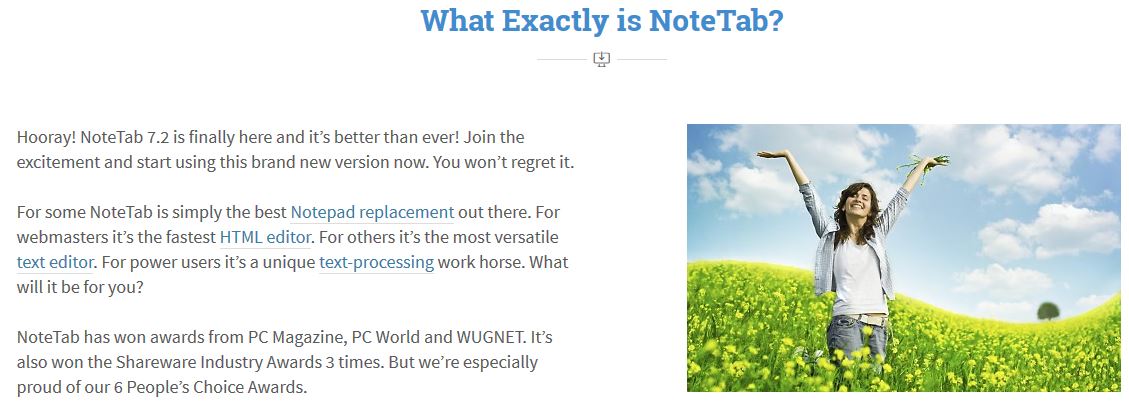 notepad web page